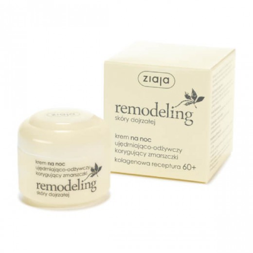 Ziaja Remodeling 60 +, krem na noc, ujędrniająco-odżywczy, 50 ml