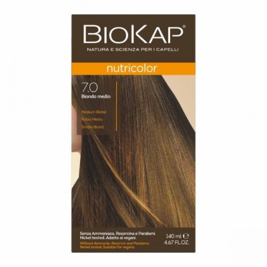 Biokap Nutricolor farba koloryzująca do włosów, 7.0 średni blond