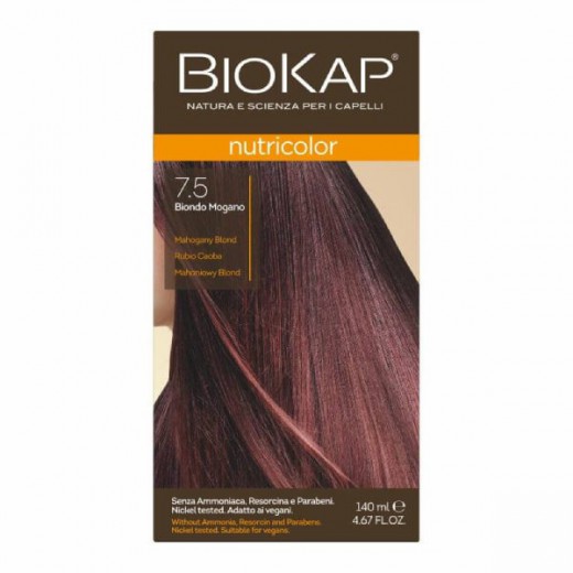 Biokap Nutricolor farba koloryzująca do włosów 7.5 Mahoniowy Blond