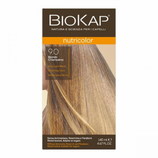 Biokap Nutricolor farba koloryzująca do włosów, 9.0 bardzo jasny blond
