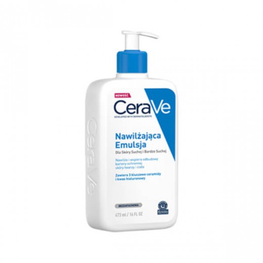 CeraVe, emulsja nawilżająca z ceramidami, skóra sucha i bardzo sucha, 473 ml