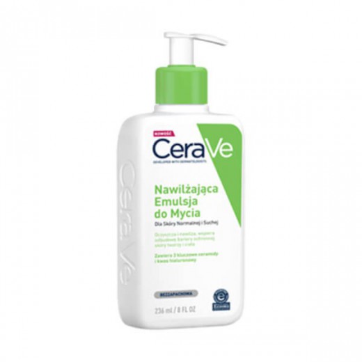 CeraVe, emulsja nawilżająca do mycia, skóra normalna i sucha, 473 ml