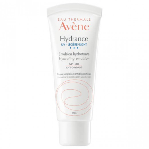 Avene Hydrance UV, lekki krem nawilżający, skóra wrażliwa, normalna i mieszana, SPF 30, 40 ml