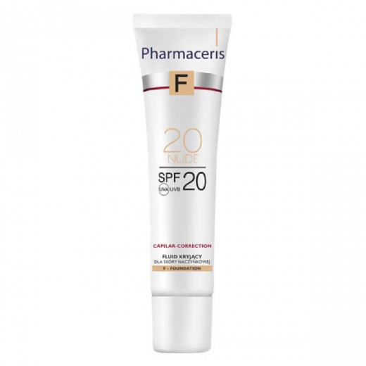 Pharmaceris F Capillar-Collection, fluid kryjący dla skóry naczynkowej, 20 Nude, SPF20, 30 ml