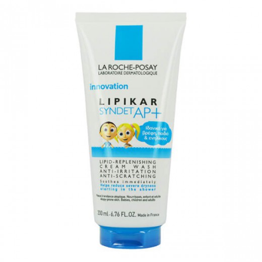 La Roche-Posay Lipikar Syndet AP+, krem myjący do ciała uzupełniający poziom lipidów, od urodzenia, 200 ml