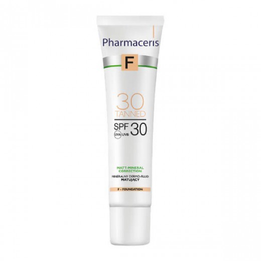 Pharmaceris F, mineralny dermo-fluid matujący, tanned 30, SPF30, 30 ml
