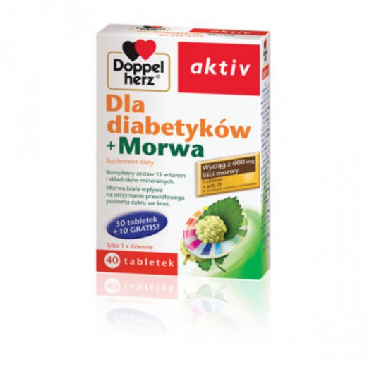 Doppelherz aktiv Dla diabetyków + Morwa, 30 tabletek