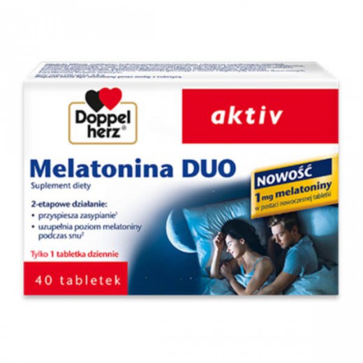 Doppelherz aktiv Melatonina Duo, 40 tabletek