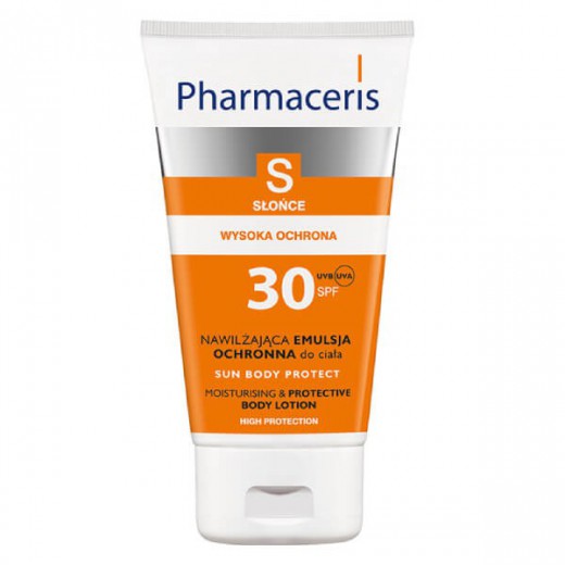 Pharmaceris S, Sun Body Protect, emulsja ochronna, nawilżająca do opalania SPF30, 150 ml