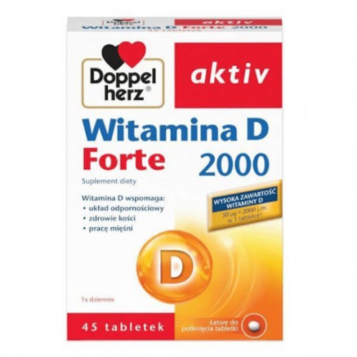 Doppelherz aktiv Witamina D Forte 2000 45 tabletek