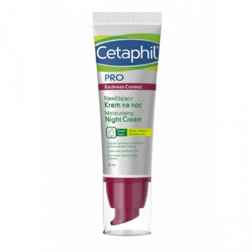 Cetaphil Pro Redness Control, krem nawilżający na noc, skóra wrażliwa, 50 ml