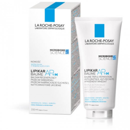 La Roche-Posay Lipikar Baume AP+M, balsam do ciała, skóra sucha i atopowa, od urodzenia, 200 ml