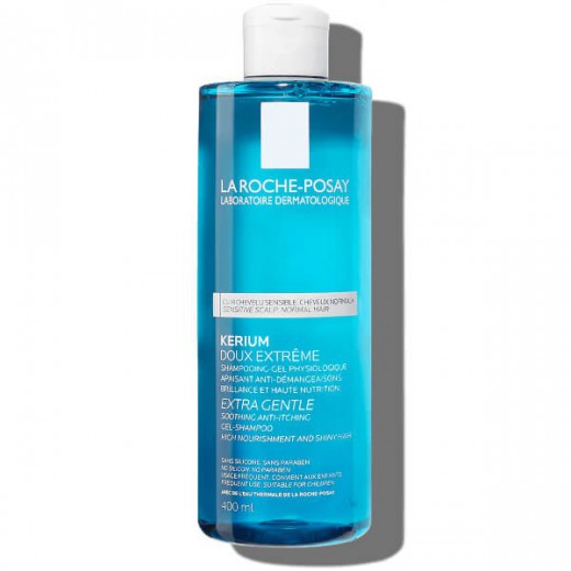 La Roche-Posay Kerium, ekstremalnie delikatny szampon do wrażliwej skóry głowy, 400 ml