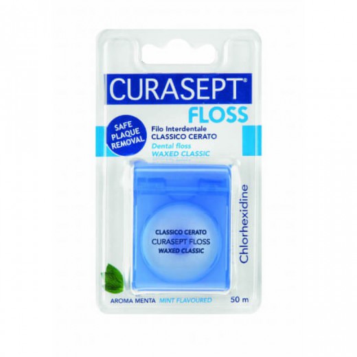 CURASEPT FLOSS Nić klasyczna woskowana 50