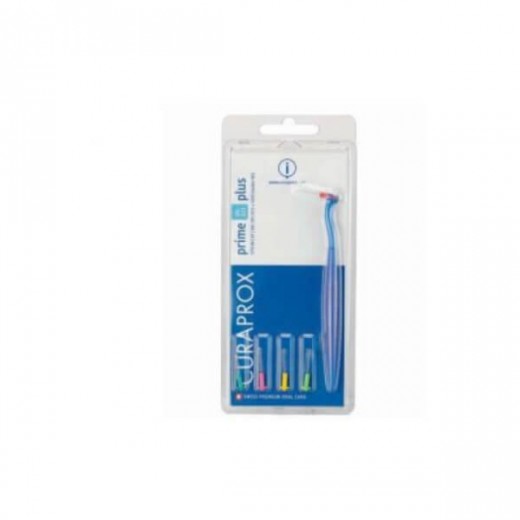CURAPROX Szczoteczki międzyzębowe CPS Prime Plus 5 szczoteczek + uchwyt UHS 451 - zestaw