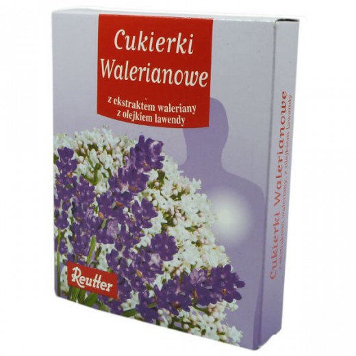 Reutter, cukierki walerianowe z z olejkiem lawendy, 50 g