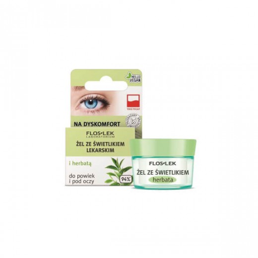 Flos-Lek, żel ze świetlikiem i herbatą do powiek i pod oczy, 10 g