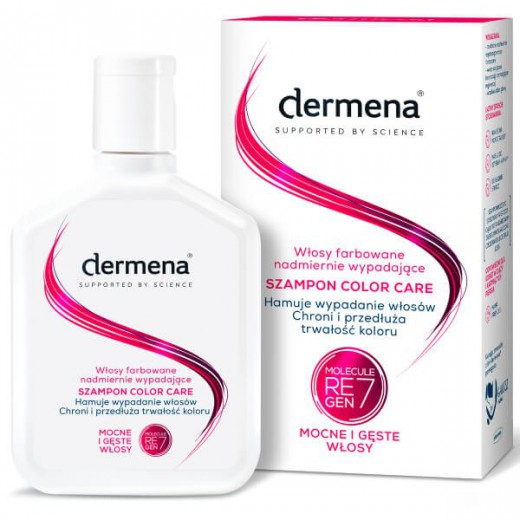 Dermena Color Care, szampon przeciw wypadaniu, włosy zniszczone farbowaniem, 200 ml