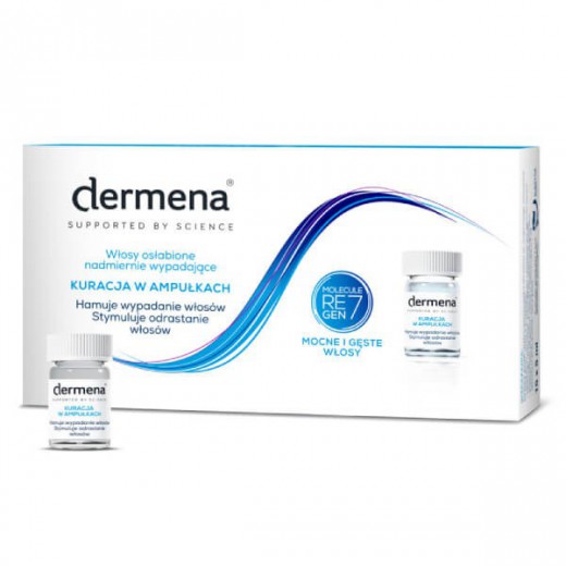 Dermena Hair Care, kuracja hamująca wypadanie włosów, 5 ml x 15 ampułek