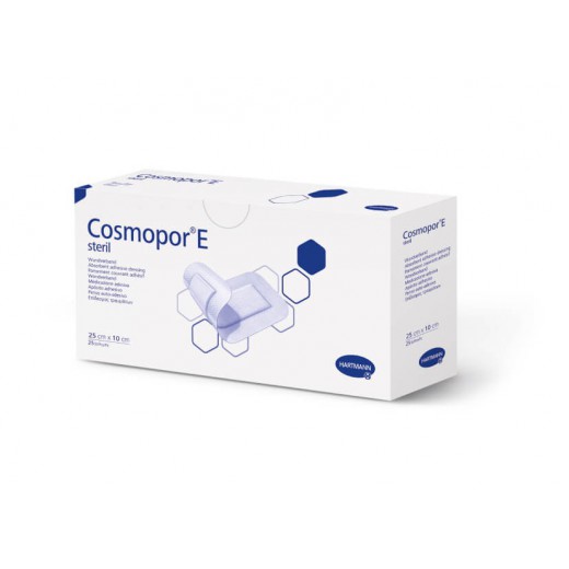 Cosmopor E, opatrunek na rany pooperacyjne, jałowy 25x10cm, 25 sztuk