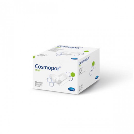 Opatrunek jałowy COSMOPOR steril 7.2x5cm, 50 sztuk