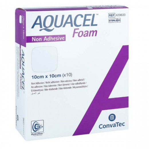 Aquacel Foam, opatrunek nieprzylepny, 10 x 10 cm, 1szt.