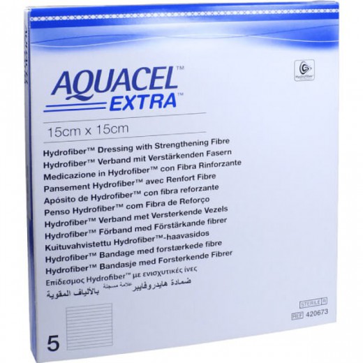 Aquacel Extra, opatrunek, 15 cm x 15 cm, 1 sztuka