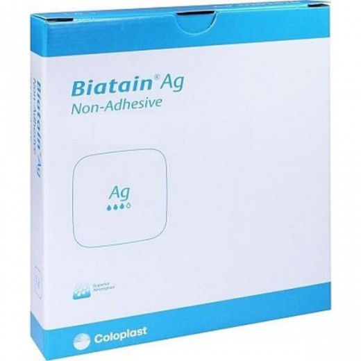 Biatain Ag Non Adhesive, nieprzylepny opatrunek,  15x15cm, 1 sztuka