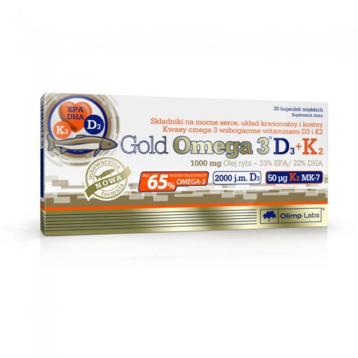 OLIMP, Gold Omega 3 D3 + K2, kapsułki miękkie, 30 szt.