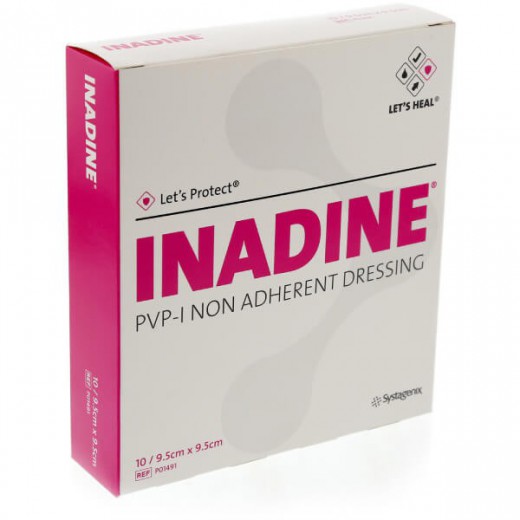 Inadine, opatrunek, 9,5cmx9,5cm, 1 szt.