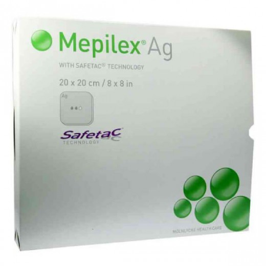 Mepilex Ag, opatrunek, 10cmx21cm,1szt.