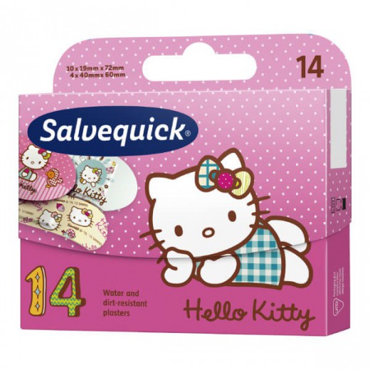 Plastry SALVEQUICK dla dzieci Hello Kitty, 14 sztuk