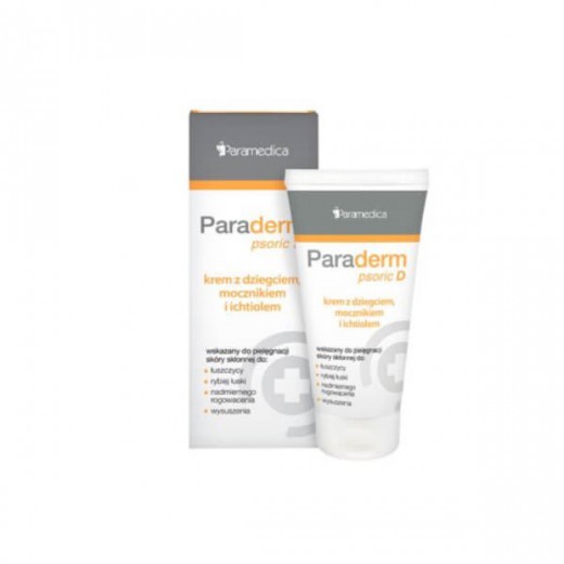 Paraderm Psoric D, krem z dziegciem, mocznikiem i ichtiolem, 85 g