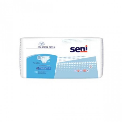 Super Seni Air, pieluchomajtki, Medium 75-110 cm, 30 sztuk