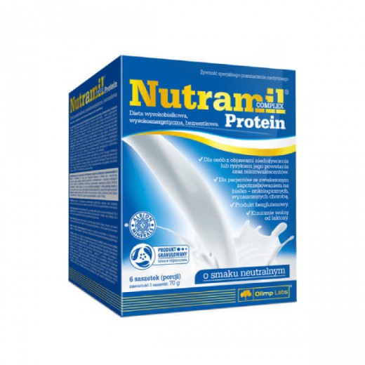 Olimp Nutramil Complex Protein preparat odżywczy, smak neutralny 72gx6 saszetek