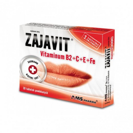 Zajavit (Vitaminum B2+C+E+Fe), 30 tabletek