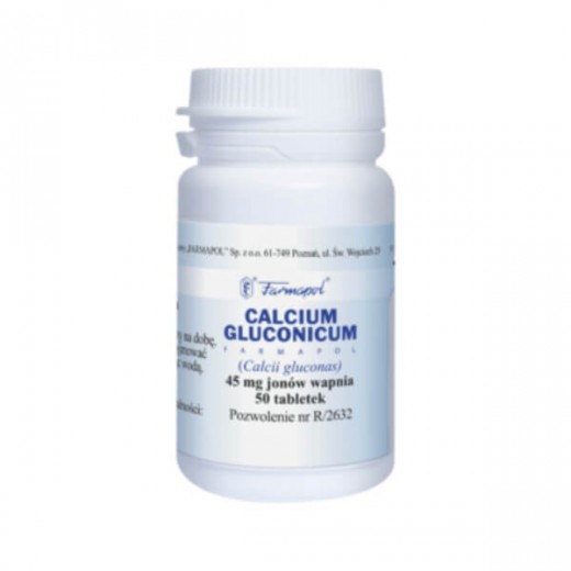 Calcium Gluconicum Farmapol 45 mg, 50 tabletek