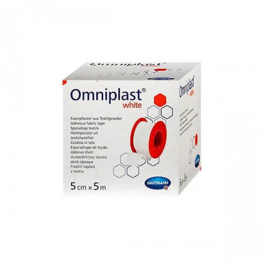 Omniplast White, przylepiec tkaninowy z wiskozy, 2,5 cm x 5 m, 1 sztuka