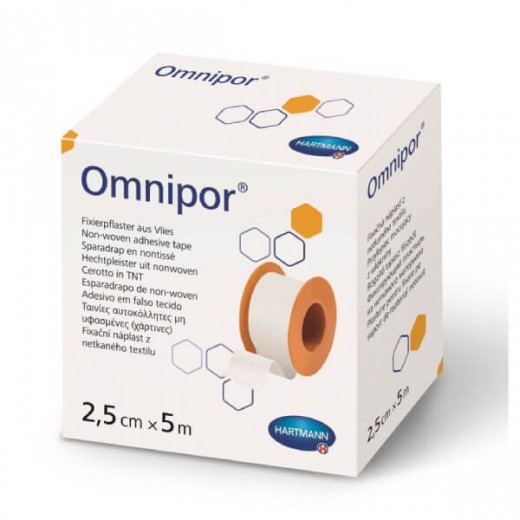 Omnipor, przylepiec włókninowy, hipoalergiczny, 2,5 cm x 5 m, 1 sztuka