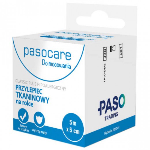 Pasocare, przylepiec tkaninowy na rolce, 5m x 2,5cm