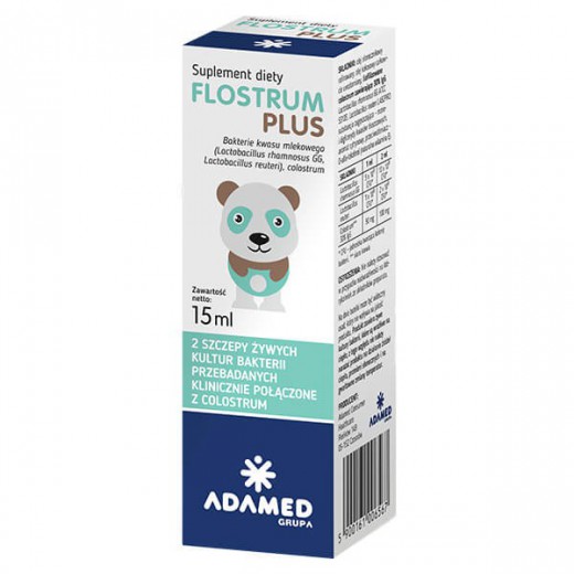 Flostrum Plus, krople dla dzieci powyżej 6 miesiąca, 15 ml
