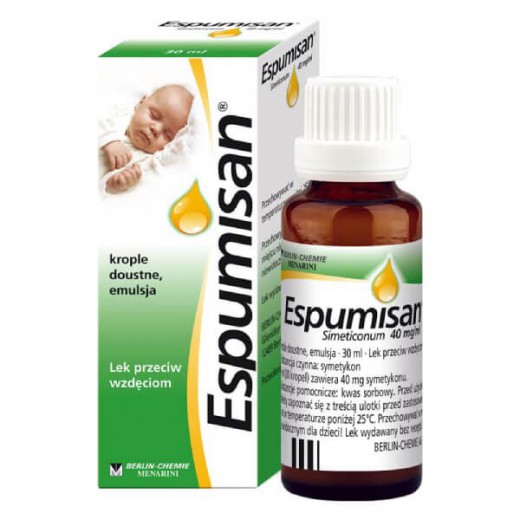 Espumisan 40 mg/ ml, krople doustne, emulsja dla dzieci po 1 miesiącu, 30 ml
