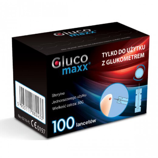 Glucomaxx, lancety do nakłuwaczy, 100 szt.