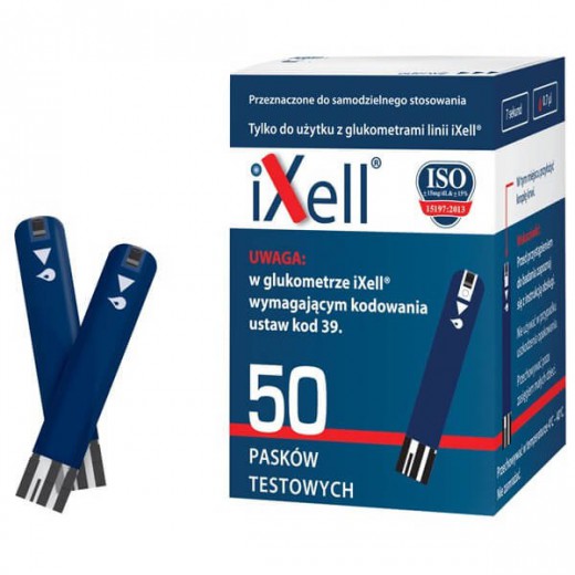 iXell, paski testowe do glukometu, 50 sztuk