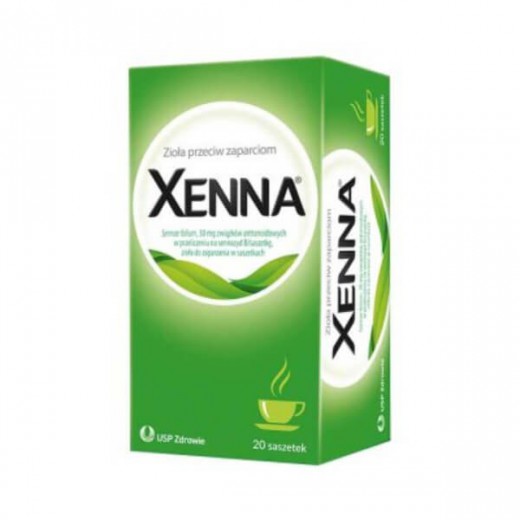 Xenna 30 mg, zioła przeciw zaparciom, 40 saszetek
