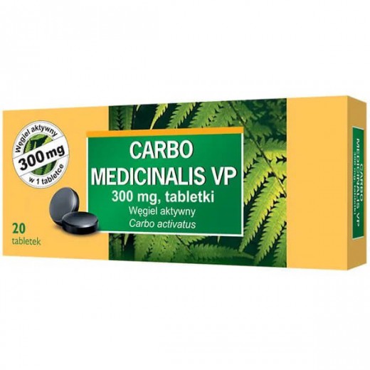 Węgiel leczniczy VP 200 mg, 20 kapsułek