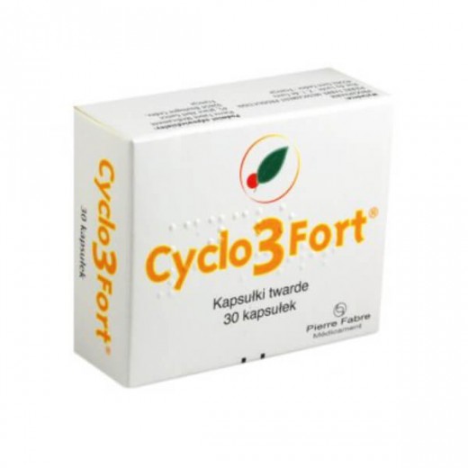 Cyclo 3 Fort 150 mg + 150 mg + 100 mg, 30 kapsułek (import równoległy Delfarma)