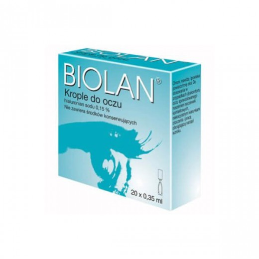 Biolan 0,15%, krople do oczu ampułki 20x0,35 ml
