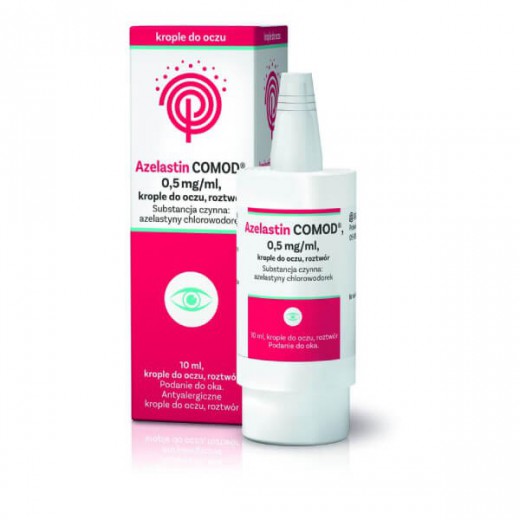 Azelastin Comod 0,5 mg/ ml, krople do oczu, roztwór, 10 ml