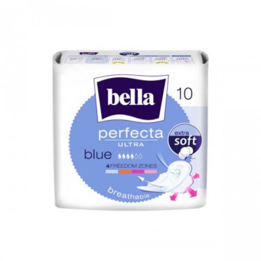 Bella Perfecta Ultra, podpaski higieniczne Extra Soft ze skrzydełkami, Blue 10 sztuk